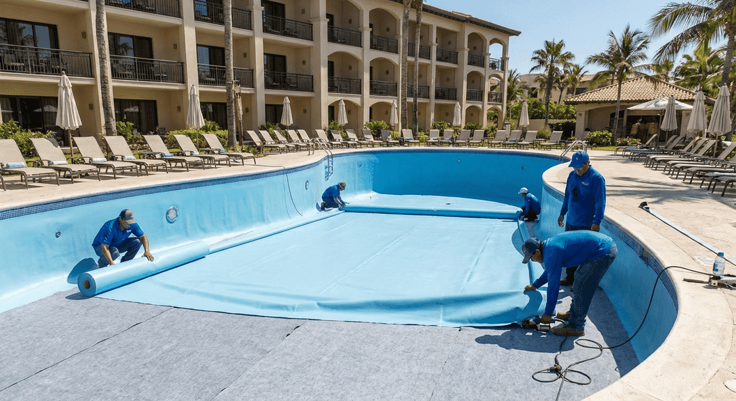 Büyük Havuz PVC Liner Montajı
