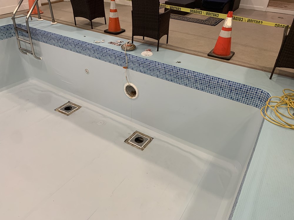 PVC pool liner installation process for hotels and resorts